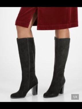 NWOT Style & Co. Classic Black Suede Knee Boots - Size 7.5